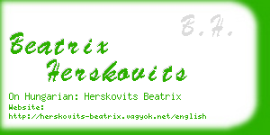 beatrix herskovits business card